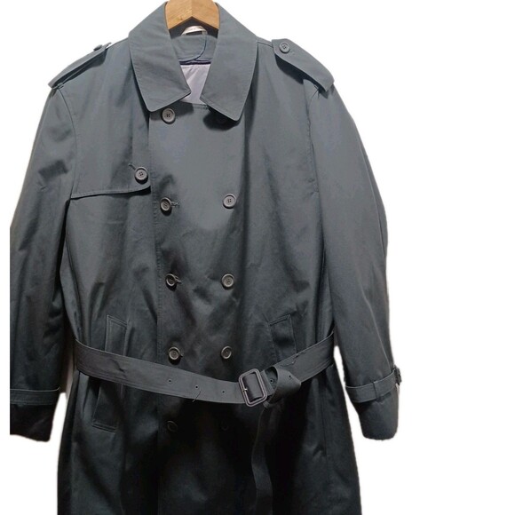 Men's All Weather Wear Trench Double Breasted Coat  With Removable Lining 42R - Picture 3 of 13